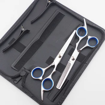 

Salon Hair Scissors Set Hairdressing Tool Durable Portable Sharp Home Cutting Stainless Steel Barber Modeling With Storage Bag
