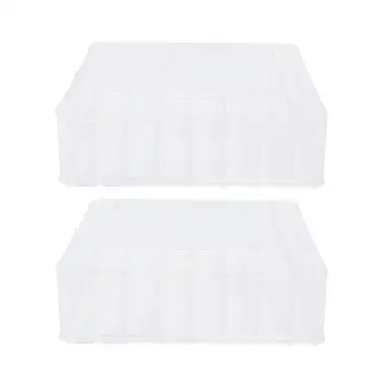 

2PCS 8 Slots Transparent Durable Plastic Cosmetics Holder Makeup Storage Case Storage Box for Bedroom Women Home