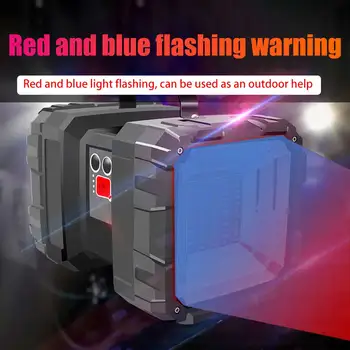 

Led Flashlight Spotlight Emergency Waterproof With Handle Portable USB Rechargeable Super Bright Power Bank Outdoor Camping