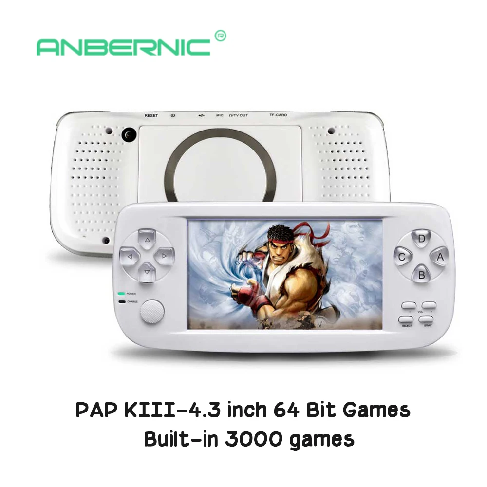 4,3 PAP KIII/K3 портативный игровой плеер 16 Гб 64 бит встроенный 3000 Классическая игровая многофункциональная игровая консоль Поддержка AV выход K3
