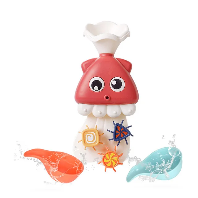 1 Dropship Summer Bath Toy for Children Water Fun Play Spray Whale Waterwheel Toys for Kids Bathroom Tub Shower Toys for Children - Цвет: 1