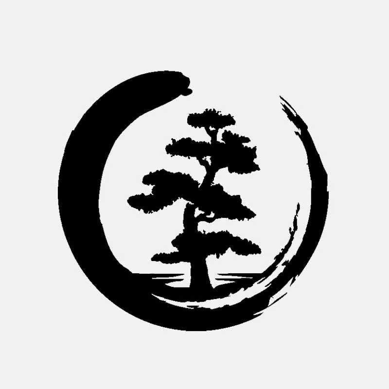 

Funny Tree of Life Zen Circle Buddhism Yoga KKs Cover Scratches Car Sticker Pvc 16CM X 15.4CM