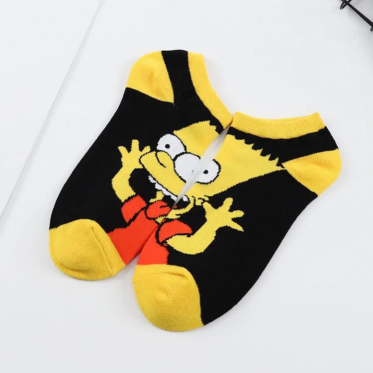 Spring And Summer New Products WOMEN'S Socks Online Celebrity Color Cartoon WOMEN'S Low-cut Liners Socks Low Top Cotton Fashion