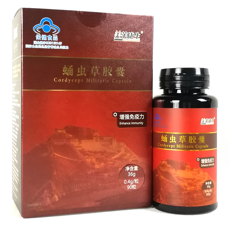Ceny Dziki Aweto Cordyceps Sinensis Mycelium Cordyceps Militaris ekstrakt kapsułki przeciw zmęczeniu Cleaner Lung