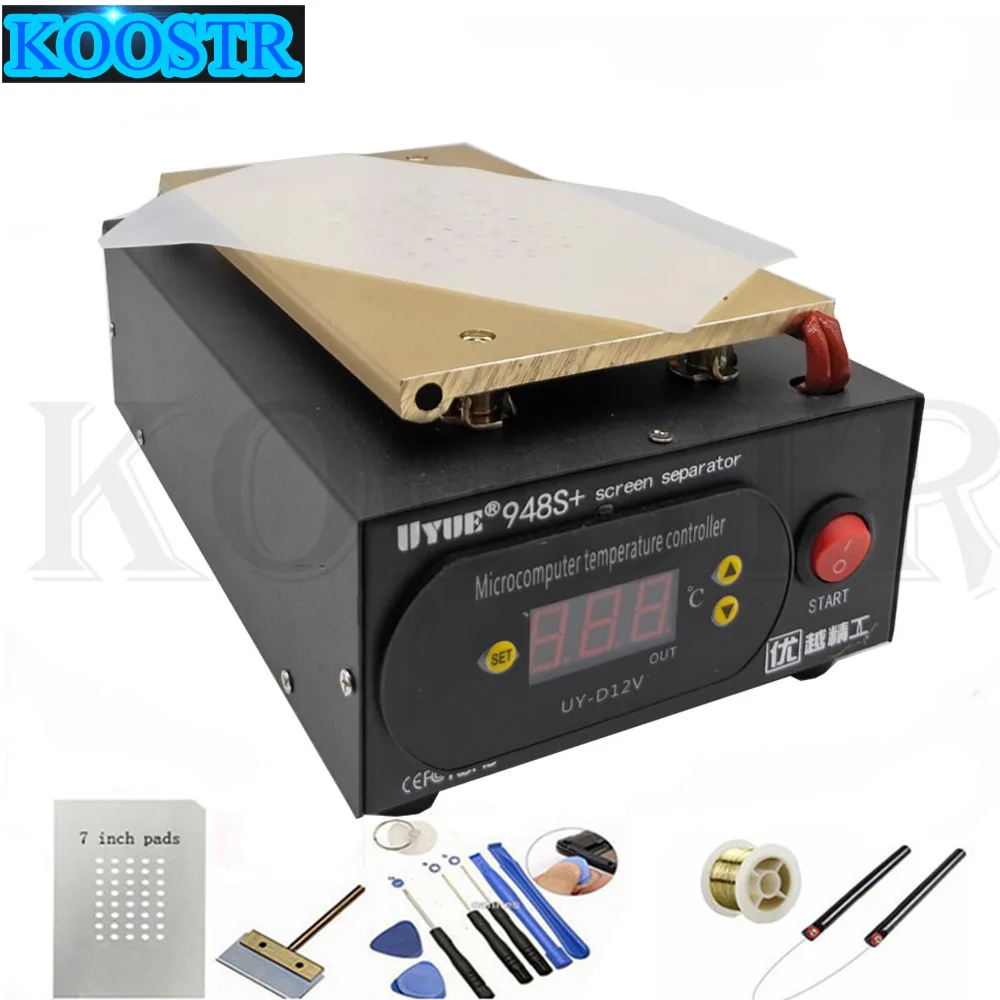 Hot Sale UYUE 948S+ LCD Separator Machine Screen Repair Machine Build-in Pump Vacuum Kit For IPhone For Samsung+Gift