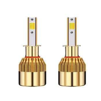 

2pcs Super Light 360-degree Double-sided Car LED Headlights Yellow And White Dual-light Car Modified Headlights Car Accessories