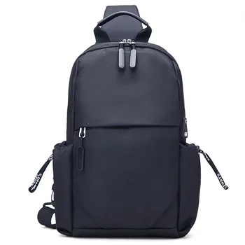 

OZUKO USB Charging Men's Chest Bag Capacious Male Shoulder Messenger Bags Nylon Crossbody Bag Multifunction Roomy Sling Bags