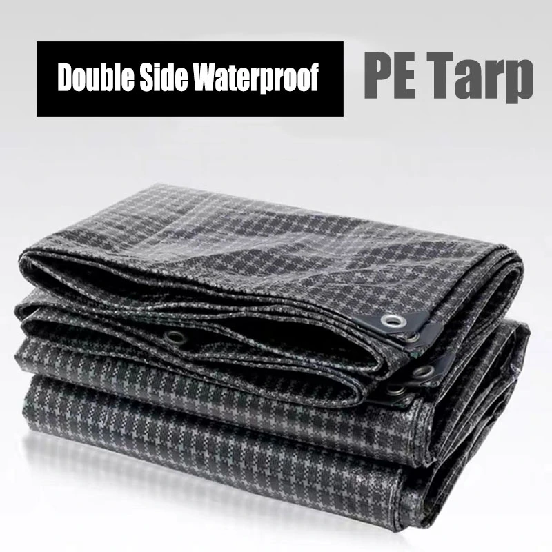 impermeable de rejilla negra + Blanca, lona al agua de 0,35 MM para exteriores, bloque de lluvia, parasol, vela, camión, flores, cubierta de lona de PE|Redes y toldos| - AliExpress