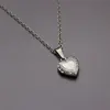 1pc Tiny Heart Photo Frame Pendant Necklace Love Heart Charms Floating Locket Necklaces Women Men Fashion Memorial Jewelry ► Photo 1/6