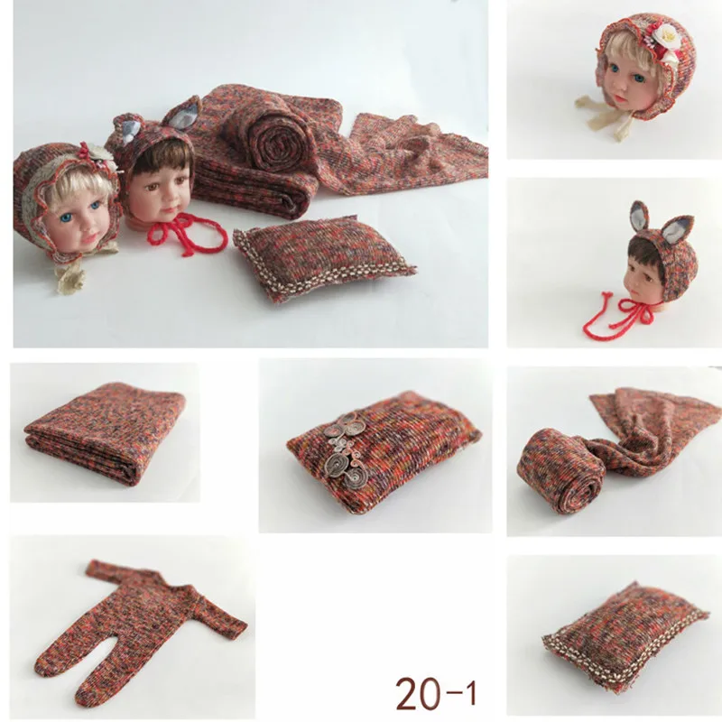 

Ylsteed Newborn Props Baby Girl Photography Outfits Cute Bunny Hat Newborn Wraps Shooting Blanket Baby Photography Accessories