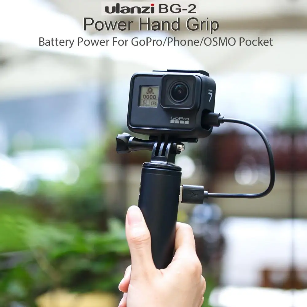 ULANZI BG-2 рукоятка алюминий 6800 мАч батарея банк питания для Gopro смартфон Осмо карман