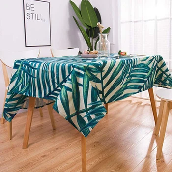 

Best Tablecloth Tropical Palm Leaves Pattern Printing Table Cloth Linen Manteles Para Mesa Rectangulares En Tela Nappe Table Cov