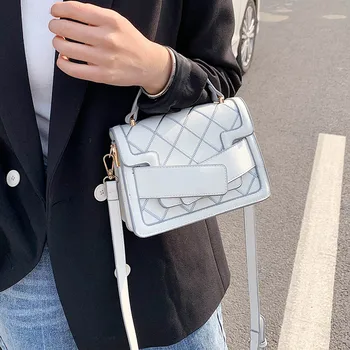 

Jin Mantang Threads Design PU Leather Crossbody Bags For Women 2020 Summer Small Messenger Shoulder Handbags Fashion Tote Bag