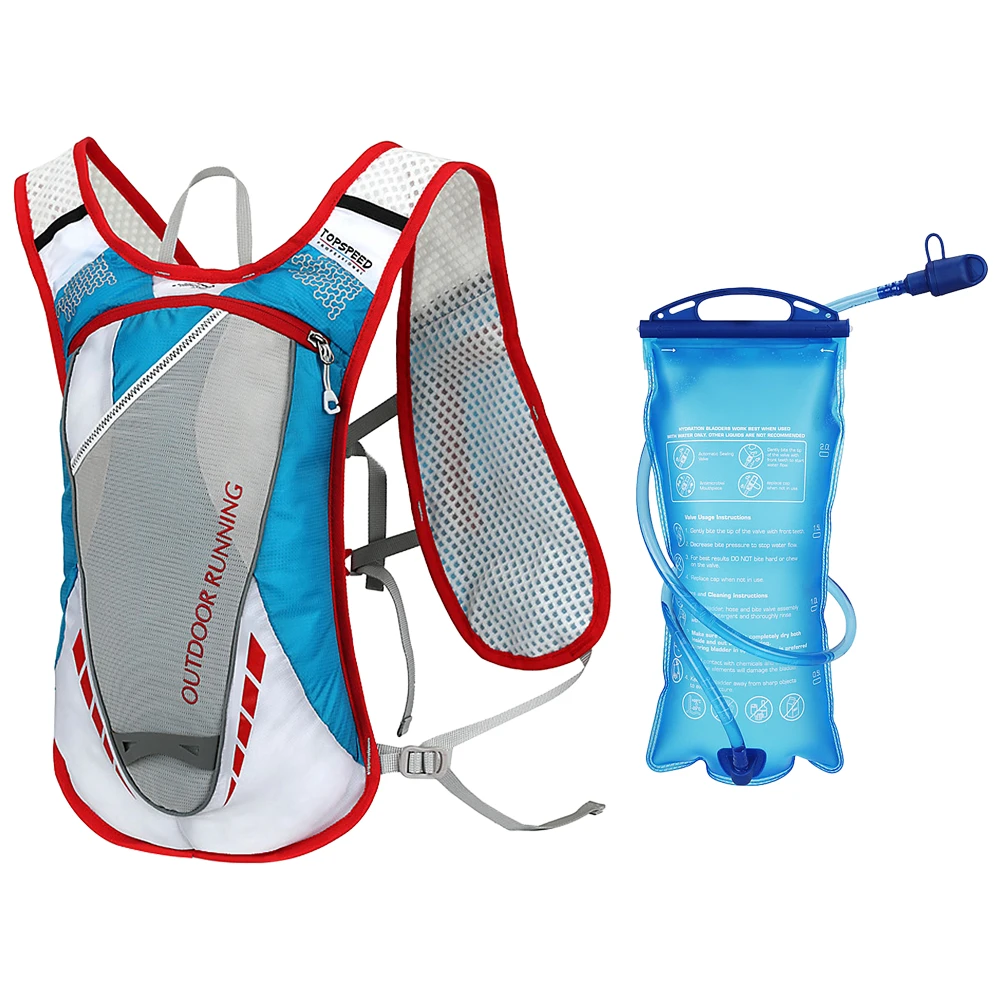 

Ultralight Breathable Hydration Vest 5L Hydration Pack Backpack with 2L Water Bladder For Outdoors Running Cycling Climbing