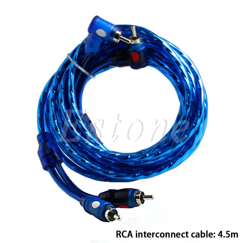 1500w Car Audio Subwoofer Sub Amplifier AMP RCA Wiring Kit Cable FUSE YHQ