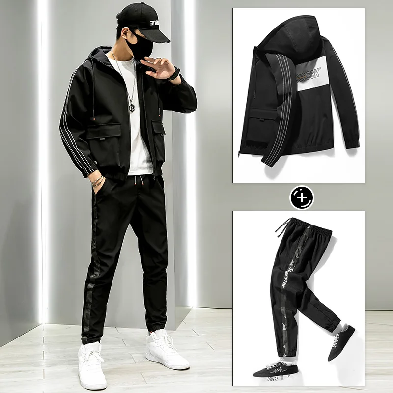 Men's Jacket+Pant Suit Tracksuit Male Sportswear Set 2020 Men Clothing Streetwear Jogger Spring 2 Pieces Sweatsuit Set Plus Size Men's Jacket+Pant Suit Tracksuit Male Sportswear Set 2020 Men Clothing Streetwear Jogger Spring 2 Pieces Sweatsuit Set Plus Size
