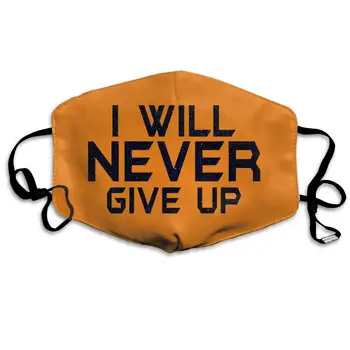 

I Will Never Give Up Washable Reusable Mask, Cotton Anti Dust Half Face Mouth Mask For Kids Teens Men Women With Adjustable