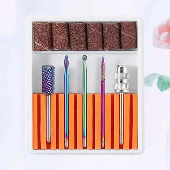 

1 Set Sturdy Tungsten Steel Nail Cuticle Drill Head Professional Manicure Drill Grinding Head Kit Polishing Tool for Home Salon