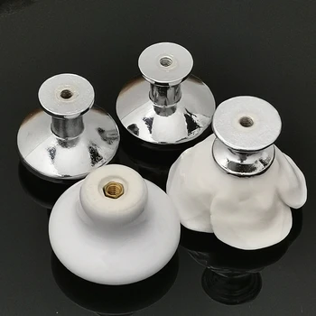 Single Hole Knobs Rose Round Heart Shape Furniture Cabinet Knobs And Handles Drawer Knobs Ceramic Knobs For Furniture Kitchen