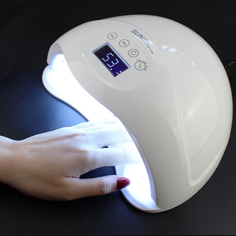 

Manicure SUN5plus Chopsticks Container Hands Oversized 48 W Sensing UV Polish Heating Lamp LED Painless Phototherapy Machine
