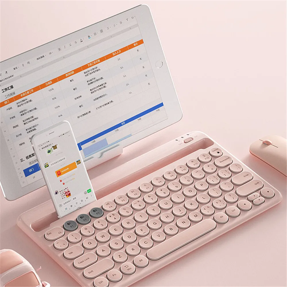 Bluetooth Keyboard for iPad Macbook Pro Air Laptop PC Smart Phones Tablet Rechargeable Multi