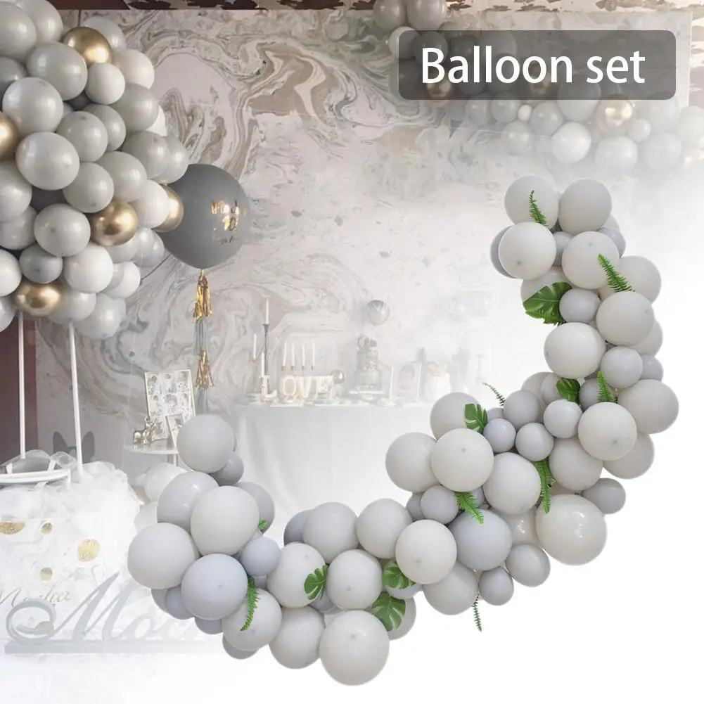 Gray High Cold Balloon Chain Wall Hanging Decoration Birthday Wedding Party Home Room Balloon Decoration Balloon Set