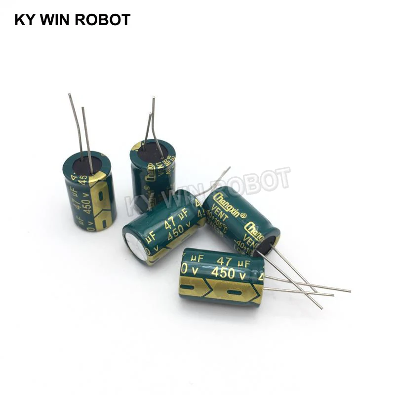 5 pcs Aluminum electrolytic capacitor 47 uF 450 V 16 * 25 mm frekuensi tinggi Radial Electrolytic kapasitor electrolytic capacitor aluminum electrolytic capacitor