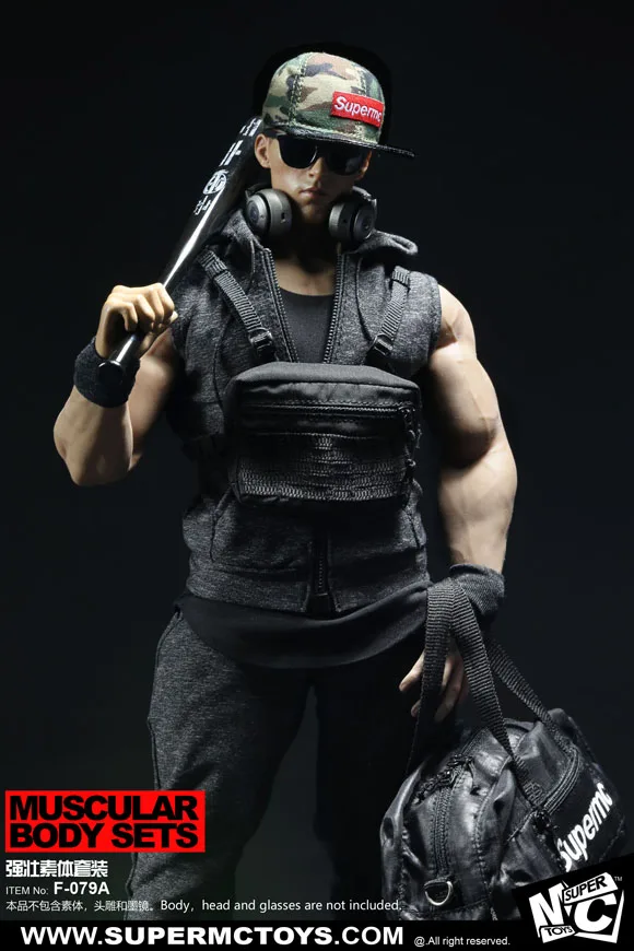 SUPERMC TOYS1/6 F-079 Мужская модная одежда с шапкой кроссовки модель для M34 M35 сильный мусль фигуры тела