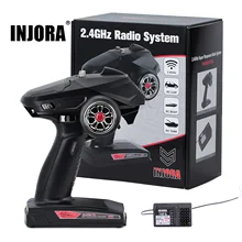 INJORA 6CH 2.4GHz uzaktan kumanda dijital radyo verici Gyro ile alıcı için 1/8 1/10 RC araba tekne tankı paletli TRX4 SCX10