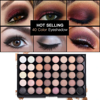 

Nude Matte Eyeshadow Palette 40 Color Earth Color Waterproof Glitter Earth Eye Shadow Power Set Cosmetics Eye Makeup Tools TSLM1