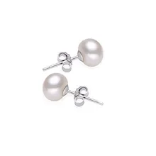 Серебряные 925 ювелирные изделия серьги из натурального пресноводного жемчуга Популярные Ювелирные серьги для женщин обручальные свадебные жемчужные серьги-гвоздики