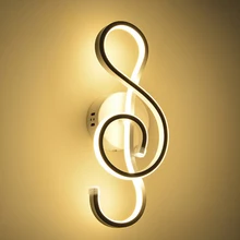 22 Вт Музыка Примечания светодиодный настенный светильник в помещении гостиной украшение освещение искусство лестницы черный/белый