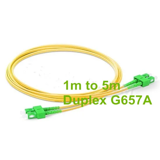 

SC APC Patchcord 1m to 5m optical SC Patch cord 2.0mm PVC G657A Fiber Jumper Duplex SM FTTH Optic Cable SC UPC Connector