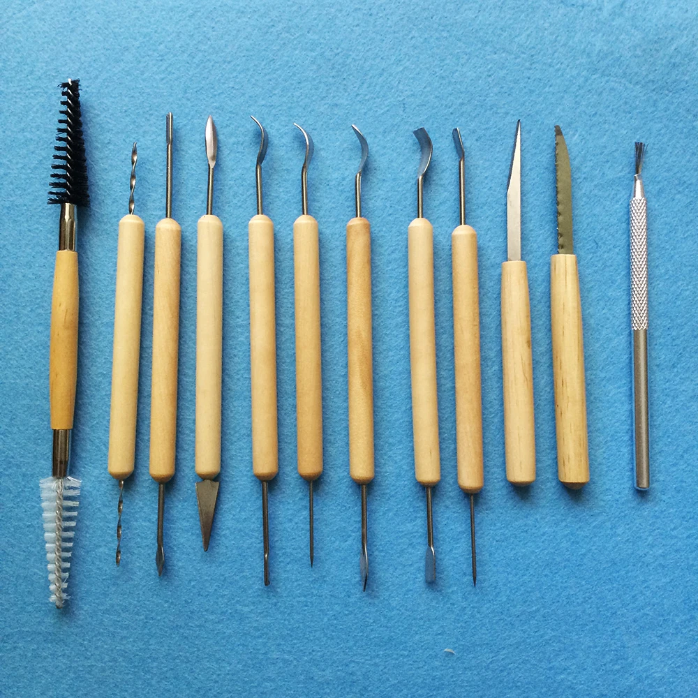 Wooden Polymer Clay Tool Basic Beginner Sculpting Wax Carving Modeling Ceramic Pottery Art Supplies polymorph Tools 22pcs/set
Wooden Polymer Clay Tool Basic Beginner Sculpting Wax Carving Modeling Ceramic Pottery Art Supplies polymorph Tools 22pcs/set