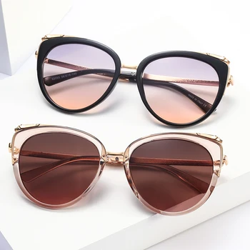 

2020 New Arrivals Oversized Shades Men Woman Sunglasses Cat Eye Glasses Big Frame Vintage Retro Gradient Diving Fishing Glasses