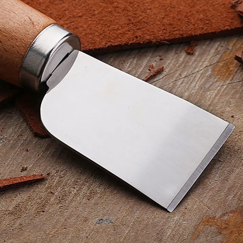 DIY кожевенное ремесло деревянная ручка инструмента из нержавеющей стали кожаный нож для резки