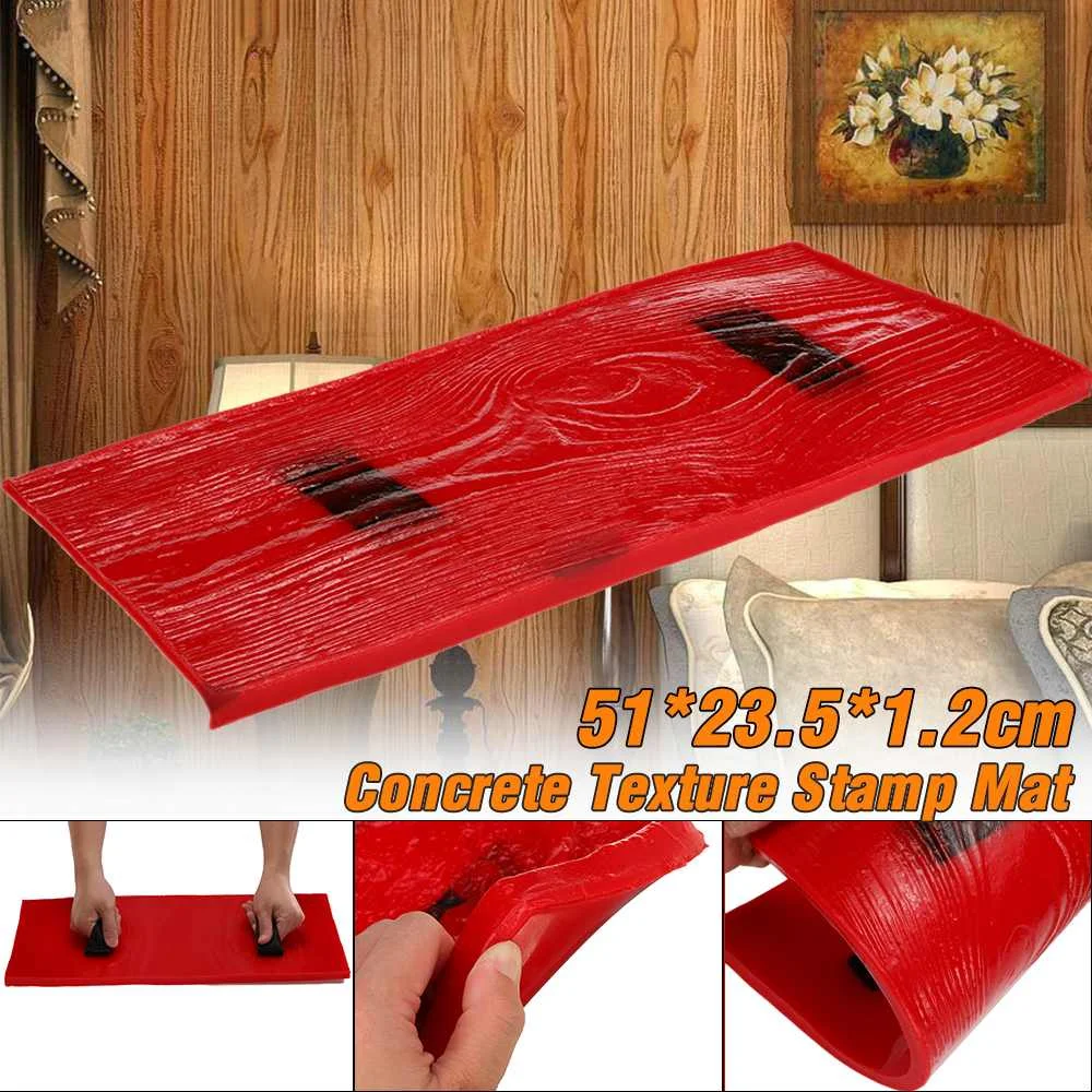 Polyurethane Stone Stamp Mat Concrete Cement Wall Mat Slate Seamless Texture DIY Paving Mold for Home Garden 510x235mm concrete mold maker