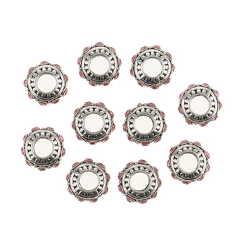 

Packs of 10 Tibetan Style Hair Beads, Rhinestone Dreadlocks Beads, Hair Braiding Jewelry Hair Decoration Accessories