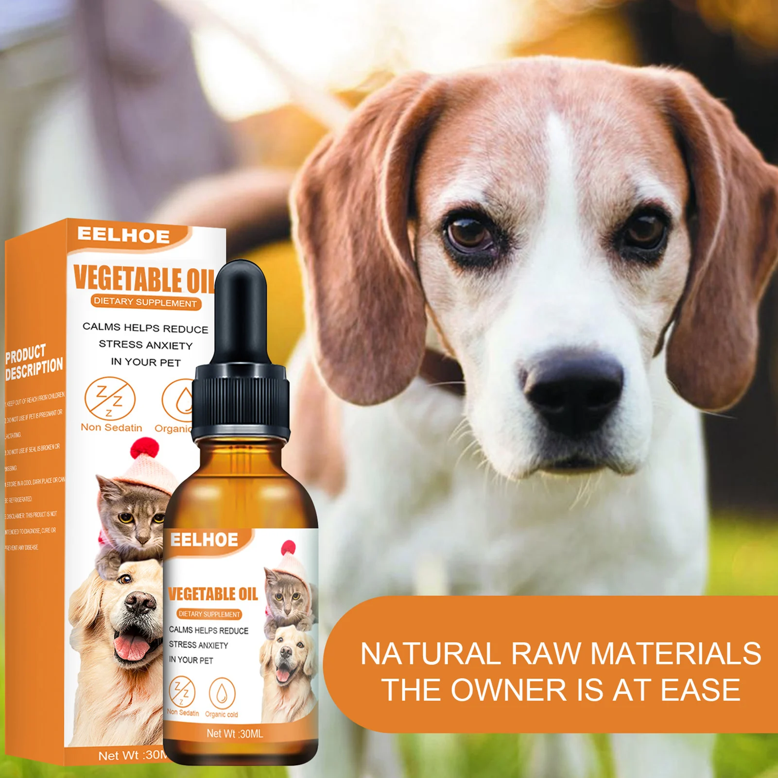 40g Dog Soothing Oil Plants Extracts Calms Natural Helps Stress Anxiety Reduce Pet Relief Essential |