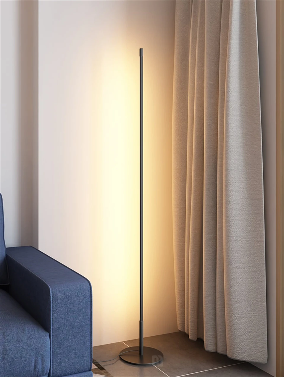 Современный минималистичный светодиодный напольный светильник черный/белый затемняющий светодиодный светильник для гостиной светодиодный металлический стоячий светильник для украшения в помещении