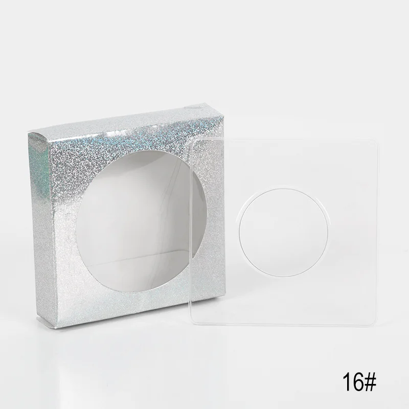 Упаковочная коробка для ресниц ложная упаковочная коробка для ресниц коробки для ресниц Пользовательский логотип полоса квадратная коробка для хранения ресниц упаковочные коробки - Цвет: Holographic