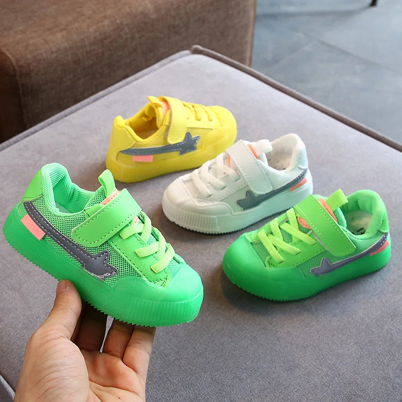 

2019 autumn new breathable 3 Color leisure sports running shoes for girls white shoes for boys brand kids shoes