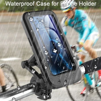 

Adjustable Motorcycle Phone Holder 360 Rotatable Bike Stand Waterproof Bicycle Handlebar Stand Mount Bracket Phone Case Cover