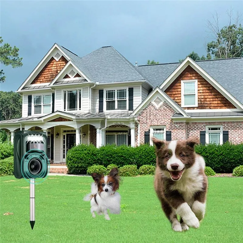 

Solar Powered Animal Repeller, Ultrasonic Repellent Outdoor Motion Sensor Flash Light Dog Cat Raccoon Rabbit Animal Dispeller