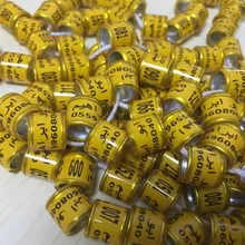 Голубь кольца Птица Кольцо Индивидуальные 2000 шт./лот 10 цветов KSA001-KSA100 для 2 раз