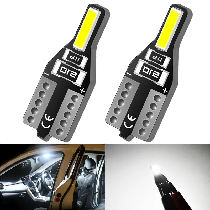

2pcs T10 W5W LED 168 194 7020 SMD Car Interior Bulb Map Light For Peugeot 307 206 308 407 207 4008 Mazda 3 6 CX-5 323 5 2 CX5