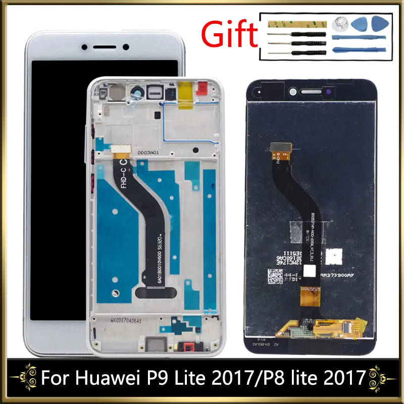 Для Huawei P8 lite 2017 PRA-LA1 PRA-LX1 ЖК-дисплей сенсорный экран дигитайзер с рамкой в сборе