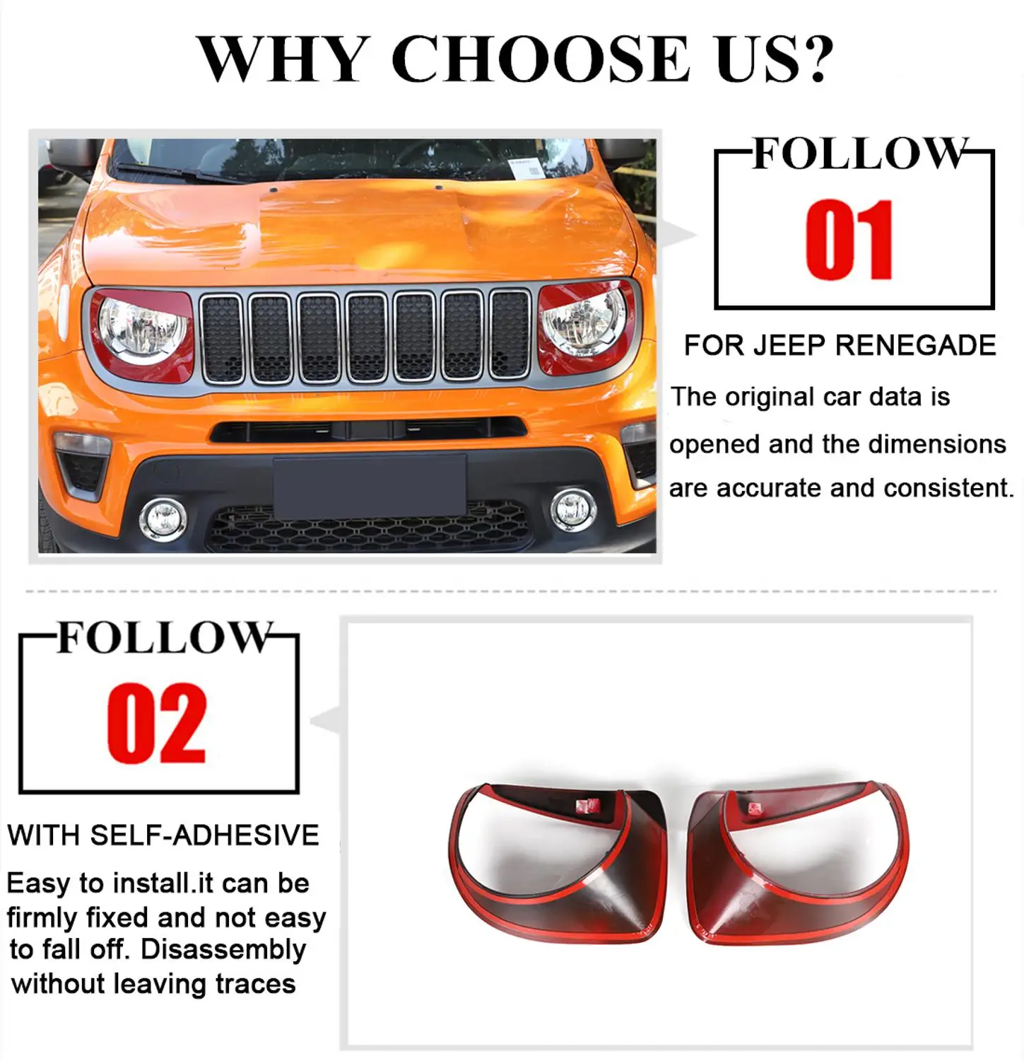 Украшение для автомобильных фар в виде птицы, круг для Jeep Renegade+ автомобильные аксессуары, черный, красный, оранжевый, углеродное волокно, автомобильный стиль, 2 шт