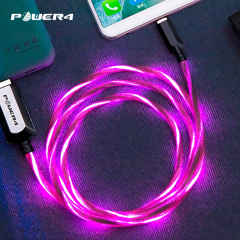 Power4 светодиодное освещение USB кабели для Lightning/Micro/usb type C зарядный шнуры для iPhone LG Nokia samsung huawei Xiaomi