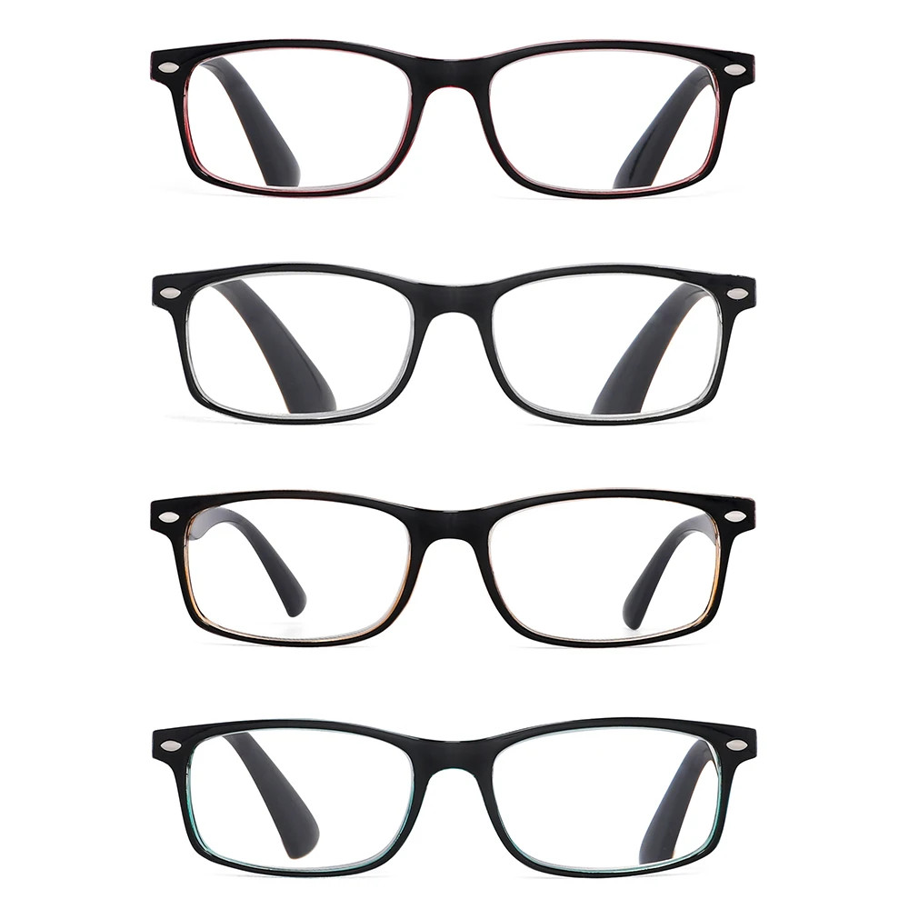 JM Spring Hinge Vintage Square Reading Glasses Women Men Magnifier Presbyopic Diopter